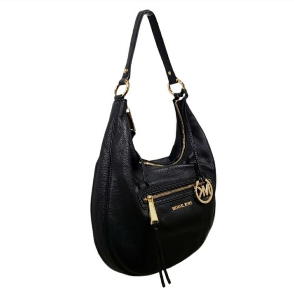 Michael Kors Zip Top Leather Shoulder Bag - Picture 2 of 5